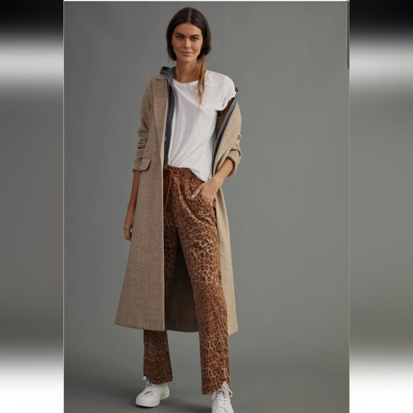Pilcro Pants - Anthropologie Pilcro The Cottage Corduroy Leopard Print Women's Pants Joggers M